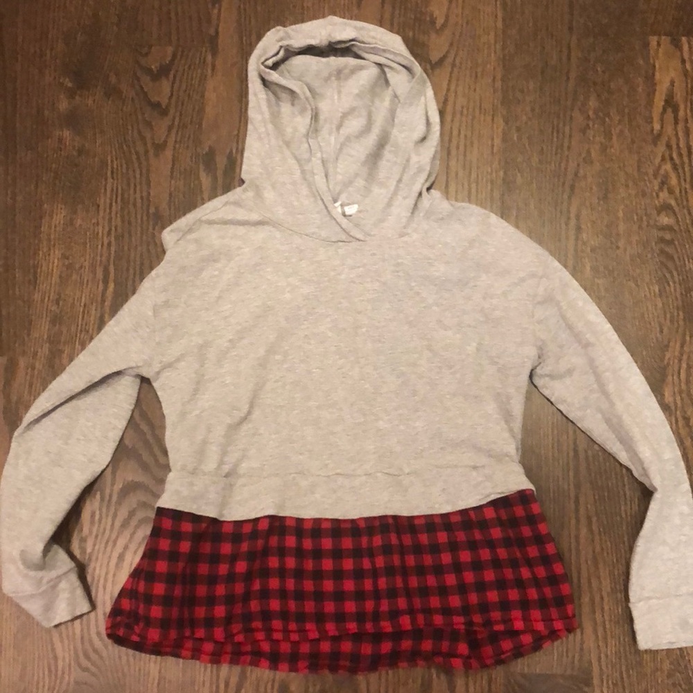 A hooded shirt